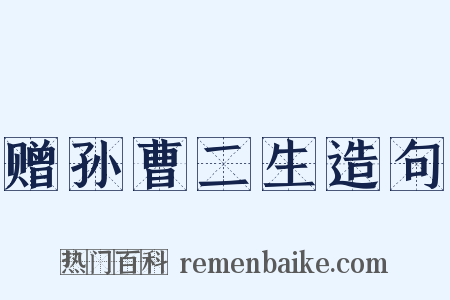 赠孙曹二生造句是什么意思的图片